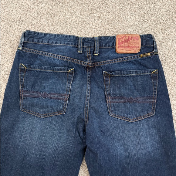 Lucky Brand Men's Dark Blue Straight Jeans - Picture 3 of 6